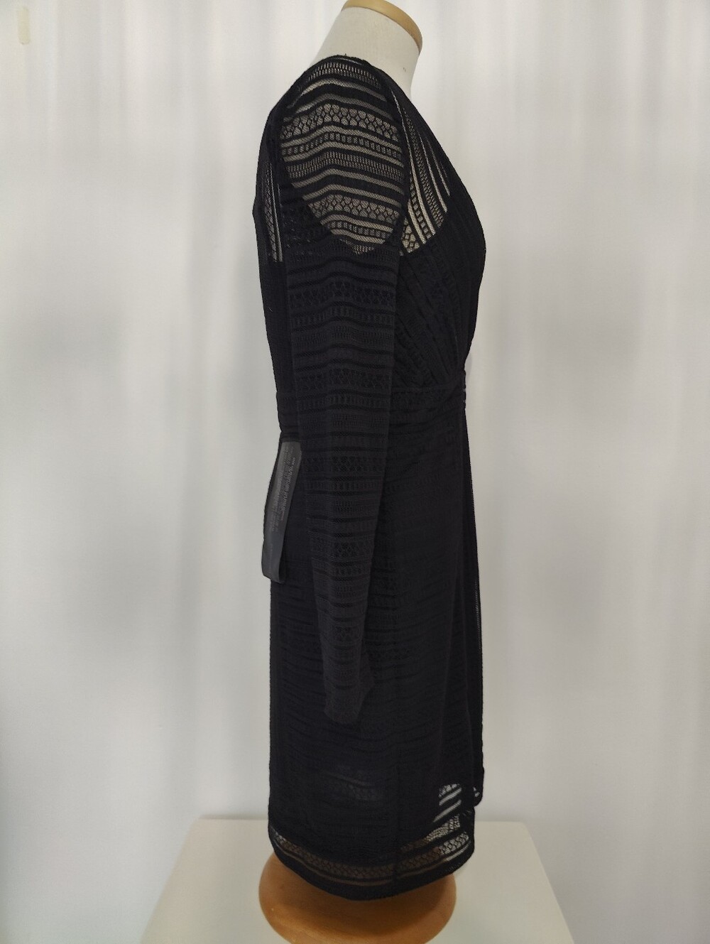 BCBG Maxazria Dress S Black Lace Cocktail Art Deco Romantic Date Night Elegant - Picture 5 of 15